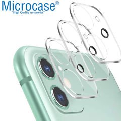 Microcase iPhone 11 3D Kamera Camı Lens Koruyucu Glass Şeffaf Night BEAT version