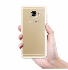 Samsung Galaxy C9 Pro Ultra İnce Silikon Kılıf + Tempered Cam