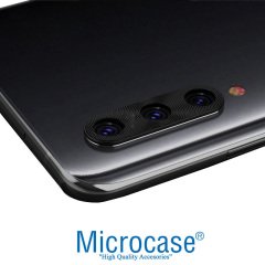 Microcase Xiaomi Mi A3 - Mi CC9e Kamera Lens Koruma Halkası - Kapalı Tasarım Siyah