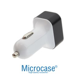 Microcase 3 USB Port 2.1A Araç içi Çakmaklıktan Şarj Cihazı Beyaz