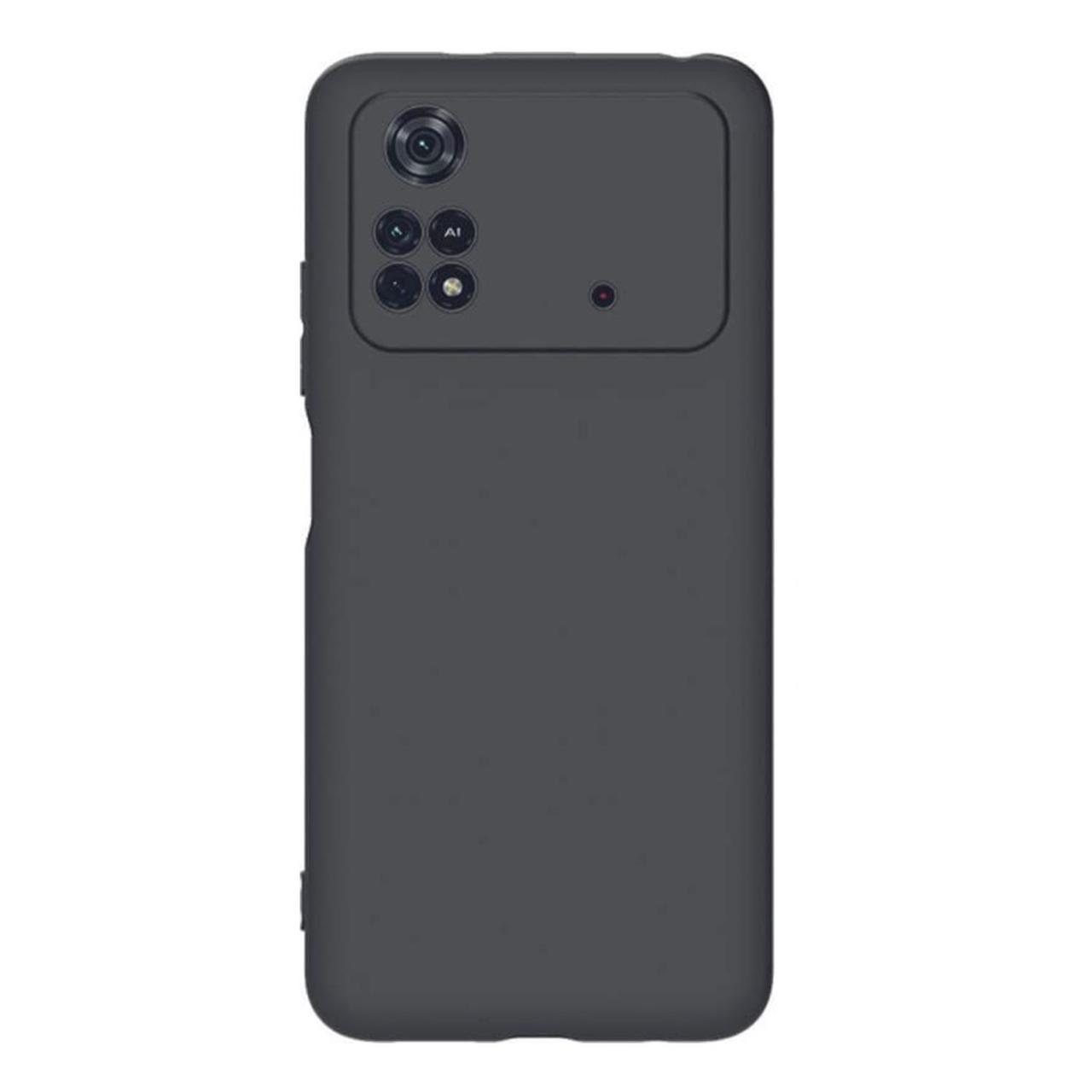 Microcase Xiaomi Poco X4 Pro 5G Matte Serisi Silikon TPU Kılıf - Siyah