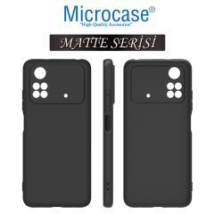 Microcase Xiaomi Poco X4 Pro 5G Matte Serisi Silikon TPU Kılıf - Siyah