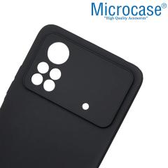 Microcase Xiaomi Poco X4 Pro 5G Matte Serisi Silikon TPU Kılıf - Siyah