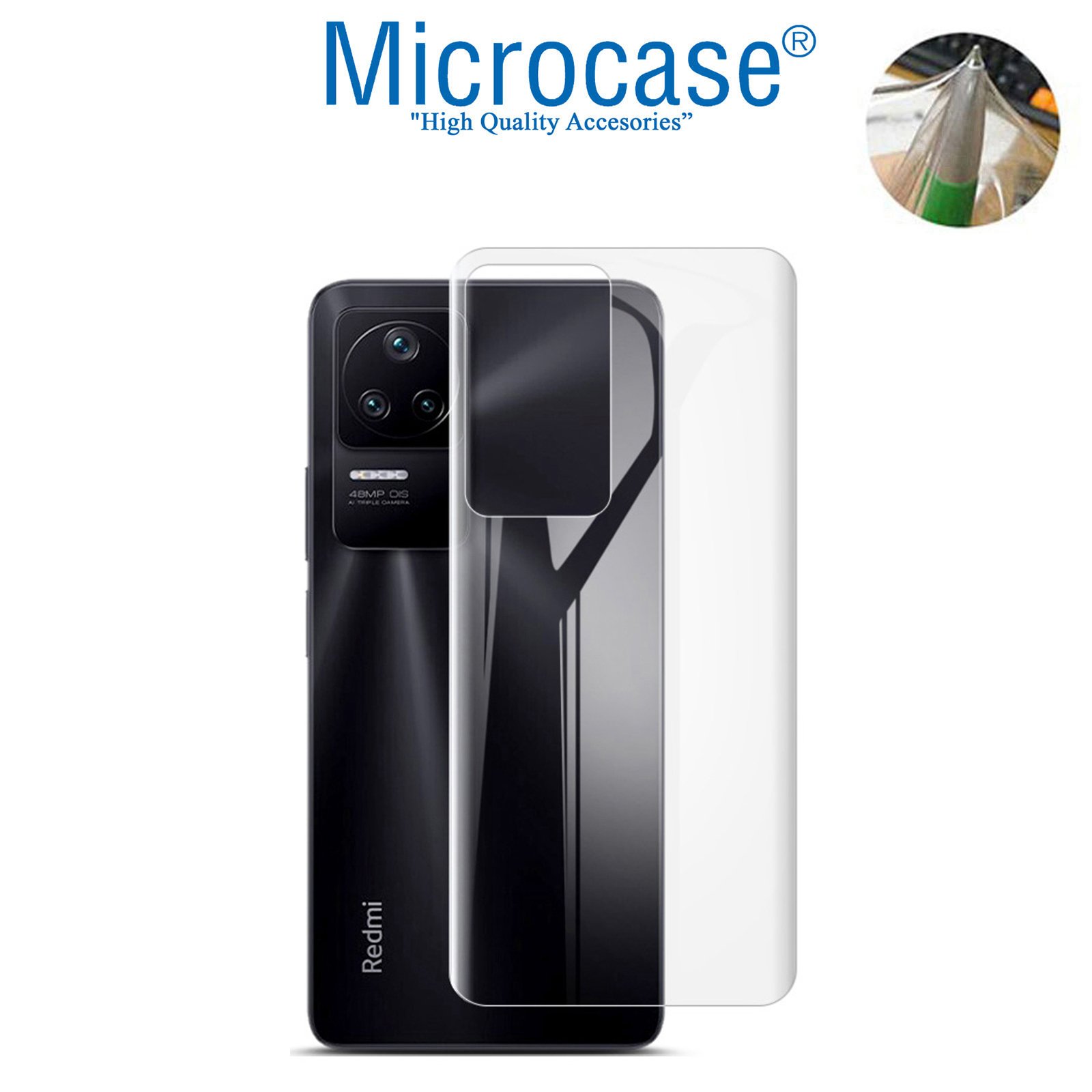 Microcase Xiaomi Redmi K40S Full Arka Kaplama TPU Soft Koruma Filmi