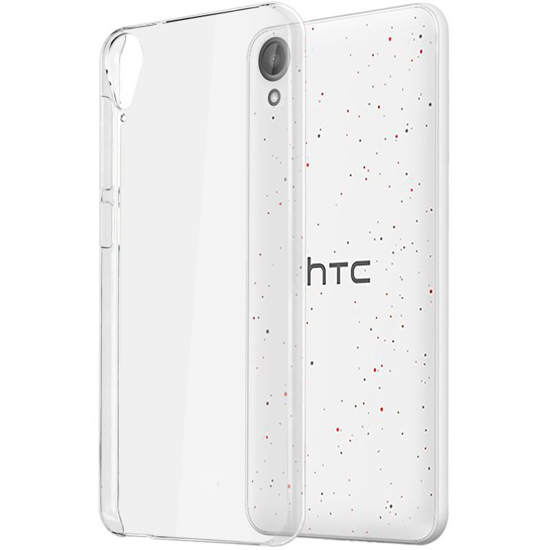 Htc Desire 825 Ultra İnce Şeffaf Silikon Kılıf + Tempered Cam