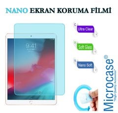 Microcase iPad Air 3.Nesil 2019 Delüx Serisi Universal Standlı Deri Kılıf - Mor + Nano Esnek Ekran Koruma Filmi