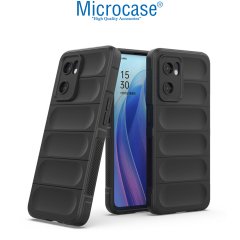 Microcase Oppo Reno 7 5G Miami Serisi Darbeye Dayanıklı Silikon Kılıf - Siyah