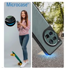Microcase Oneplus 12 5G Luna Serisi Köşe Korumalı Sert Rubber Kılıf - AL3422 Siyah