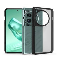 Microcase Oneplus 12 5G Luna Serisi Köşe Korumalı Sert Rubber Kılıf - AL3422 Siyah