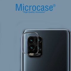 Microcase Xiaomi Mi10 Lite Kamera Lens Koruma Halkası - Açık Tasarım Siyah