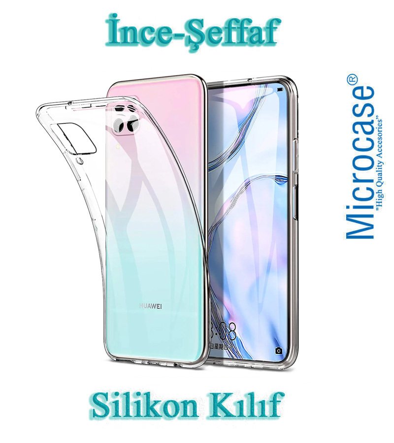 Microcase Huawei P40 Lite İnce 0.2 mm Soft Silikon Kılıf - Şeffaf