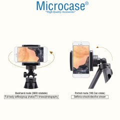 Microcase Döner Başlıklı Açılabilir Ayaklı Cep Telefonu Tripod 3 Ayak - AL2410