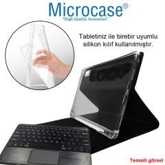 Microcase Ipad 10.9 2022 10.Nesil Tablet Bluetooth Touchpad Klavyeli Kalem Koymalı Kılıf - BKK10