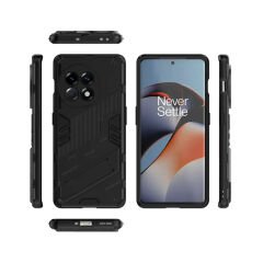 Microcase Oneplus Ace 2 Pro Matrix Serisi Armor Standlı Perfect Koruma Kılıf - Siyah AL3416
