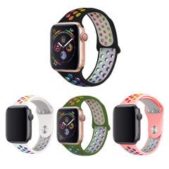 Microcase Amazfit GTS 4 Mini için Delikli Silikon Kordon Kayış - KY12