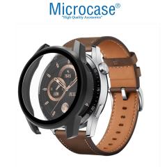 Microcase Huawei Watch GT 3 42 mm Ekran Korumalı Sert Slim Rubber Kılıf - Siyah