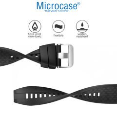 Microcase Amazfit Stratos 3 Watch için Tokalı Silikon Kordon Kayış - KY40