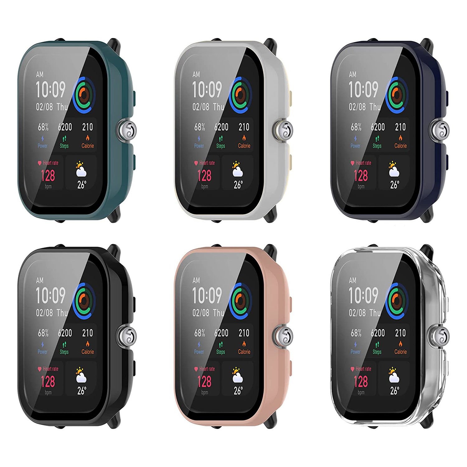 Microcase Amazfit GTS 4 Mini Ekran Korumalı Sert Rubber Kılıf - AL3173
