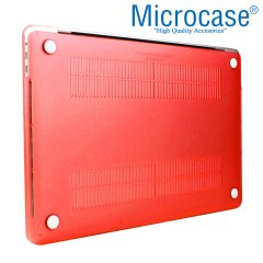 Microcase Macbook Pro 15 A1990 Touch Bar 2018 Shell Rubber Kapak Kılıf - Kırmızı