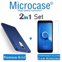 Microcase Alcatel 3 Premium Matte Silikon Kılıf + Ekran Koruma