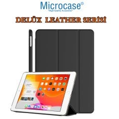 Microcase iPad 7.Nesil 10.2 2019 Delüx Leather Serisi Standlı Kılıf - Siyah