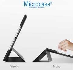 Microcase iPad 7.Nesil 10.2 2019 Delüx Leather Serisi Standlı Kılıf - Siyah