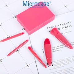 Microcase Taşınabilir 5'li Aynalı Makyaj Fırça Seti Göz Farı Fondöten Allık Karıştırma Seti AL4500