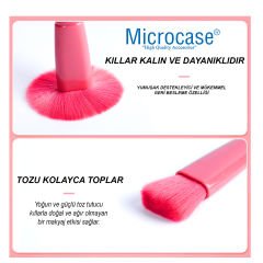 Microcase Taşınabilir 5'li Aynalı Makyaj Fırça Seti Göz Farı Fondöten Allık Karıştırma Seti AL4500