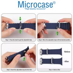 Microcase Apple Watch 38 mm / 40 mm / 41 mm için Oluklu Silikon Kordon Kayış - KY72-1