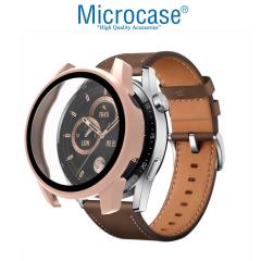 Microcase Huawei Watch GT 3 42 mm Ekran Korumalı Sert Slim Rubber Kılıf - Pembe