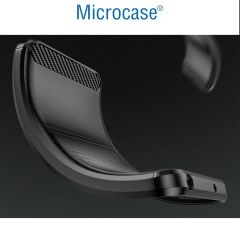 Microcase Samsung Galaxy A35 5g Brushed Carbon Fiber Silikon Kılıf - Siyah AL3332