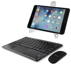Microcase Lenovo Tab M8 4.Nesil 8'' Tablet için Touchpad Bluetooth Klavye 24 cm (TR Sticker) + Bluetooth Mouse + Stand - AL2766