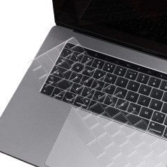 Microcase Macbook Air 13 M1 Chip A2337 Silikon Klavye Koruması EU Türkçe Şeffaf