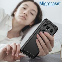 Microcase Xiaomi 14 Ultra  Brushed Carbon Fiber Silikon Kılıf - Siyah AL3332