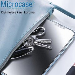 Microcase iPhone 14 Pro Max Tam Kaplayan Çerçeveli Mat Cam Koruma - AL3124
