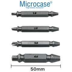Microcase Hasar Görmüş Vida Çıkarma Seti 4lü Vida Sökücü - AL3079