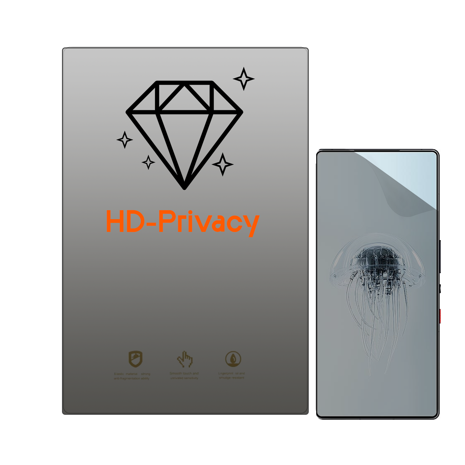 Microcase ZTE Nubia Red Magic 10 Pro ile Uyumlu Privacy Gizlilik Filtreli Hayalet Nano Ekran Koruyucu - EKM110