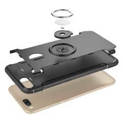 Xiaomi Mi 5X (A1) Yüzük standlı Armor Silikon Kılıf + Cam