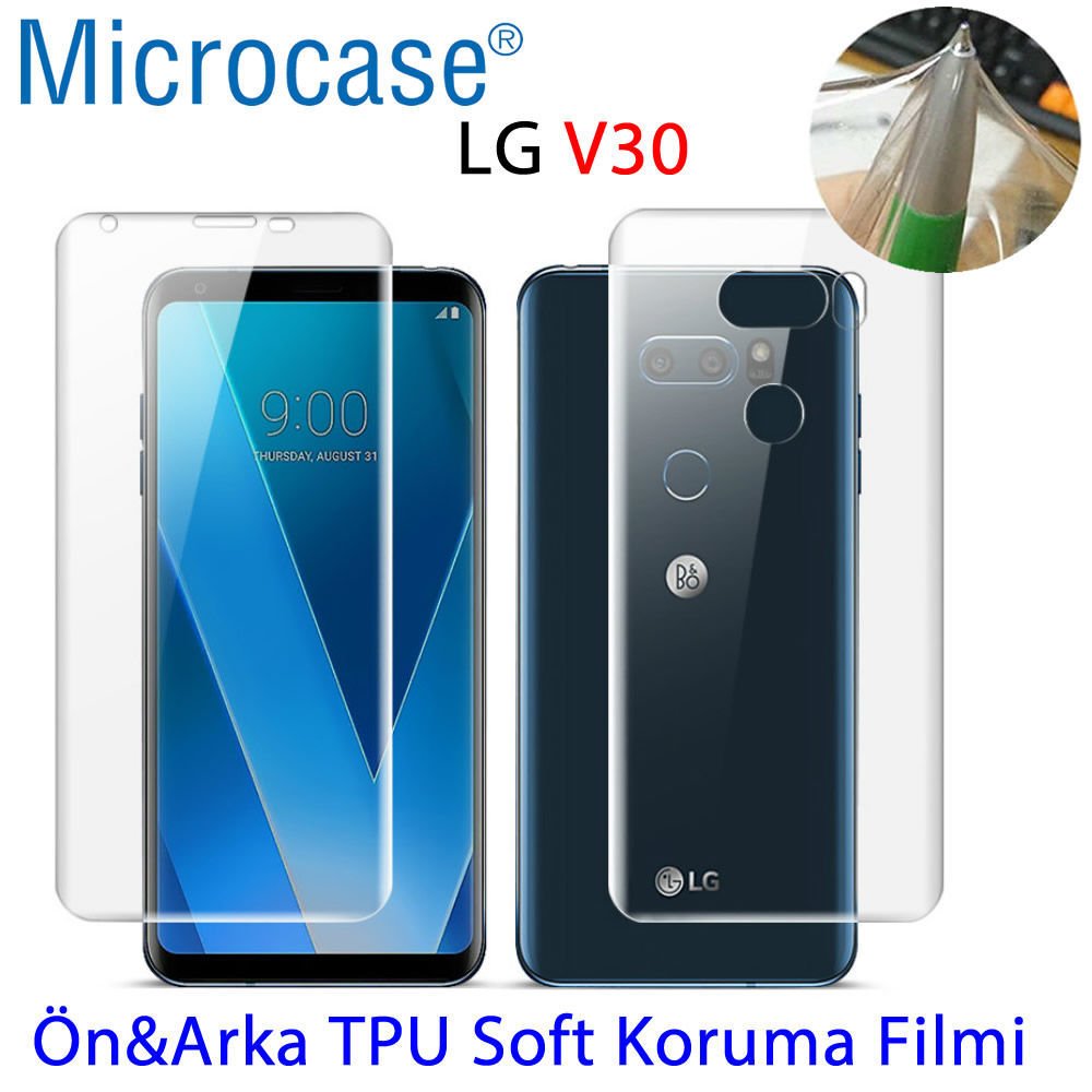 LG V30 Full Ön Arka Kaplama TPU Soft Koruma Filmi