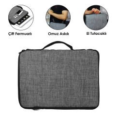 Microcase Casper Via S30 10 inch Tablet için Omuz Askılı ve El Tutacaklı Universal Sleeve Taşıma Çantası -AL3068