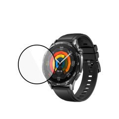Microcase Huawei Watch Gt 5 46mm Tam Kaplayan Kavisli Ekran Koruyucu 3D Pet Film - Siyah AL3385
