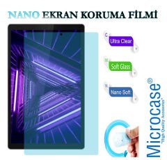 Microcase Lenovo Tab M10 HD 10.1 X306F Silikon Soft Kılıf Şeffaf + Nano Esnek Ekran Koruma Filmi