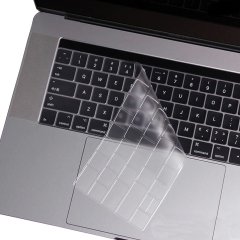 Microcase Macbook Pro Retina 15.4 A1398 Silikon Klavye Koruması EU Şeffaf