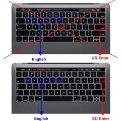 Microcase Macbook Pro 13.3 A1278 Silikon Klavye Koruması EU Şeffaf