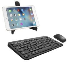 Microcase Samsung Galaxy Tab A7 T500 T505 2020 10.4 inch Bluetooth Klavye + Mouse + Tablet Standı - AL8106