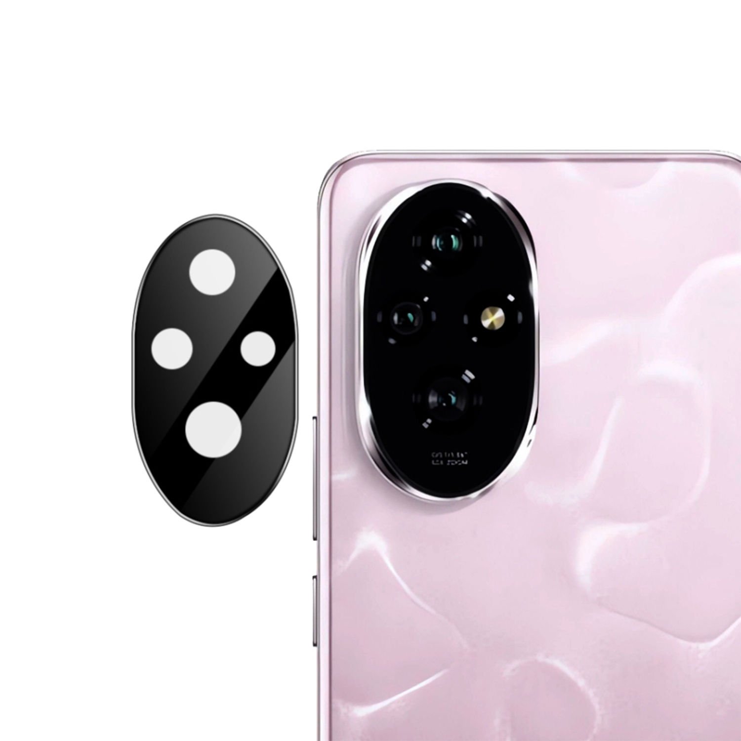 Microcase Honor 200 Uyumlu Kamera Lens Koruma Halkası - Kapalı Tasarım -Siyah AL3401