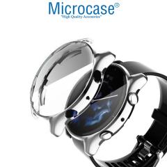 Microcase Amazfit GTR 3 Önü Kapalı Tasarım Silikon Kılıf - Gümüş