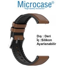 Microcase Amazfit GTR 3 / GTR 3 Pro için Tokalı Deri Kordon Kayış - KY87