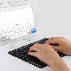 Microcase Matepad Pro 11 2022 Bluetooth Touchpad Klavye 25 cm (TR Sticker) + Tablet Standı - AL2758