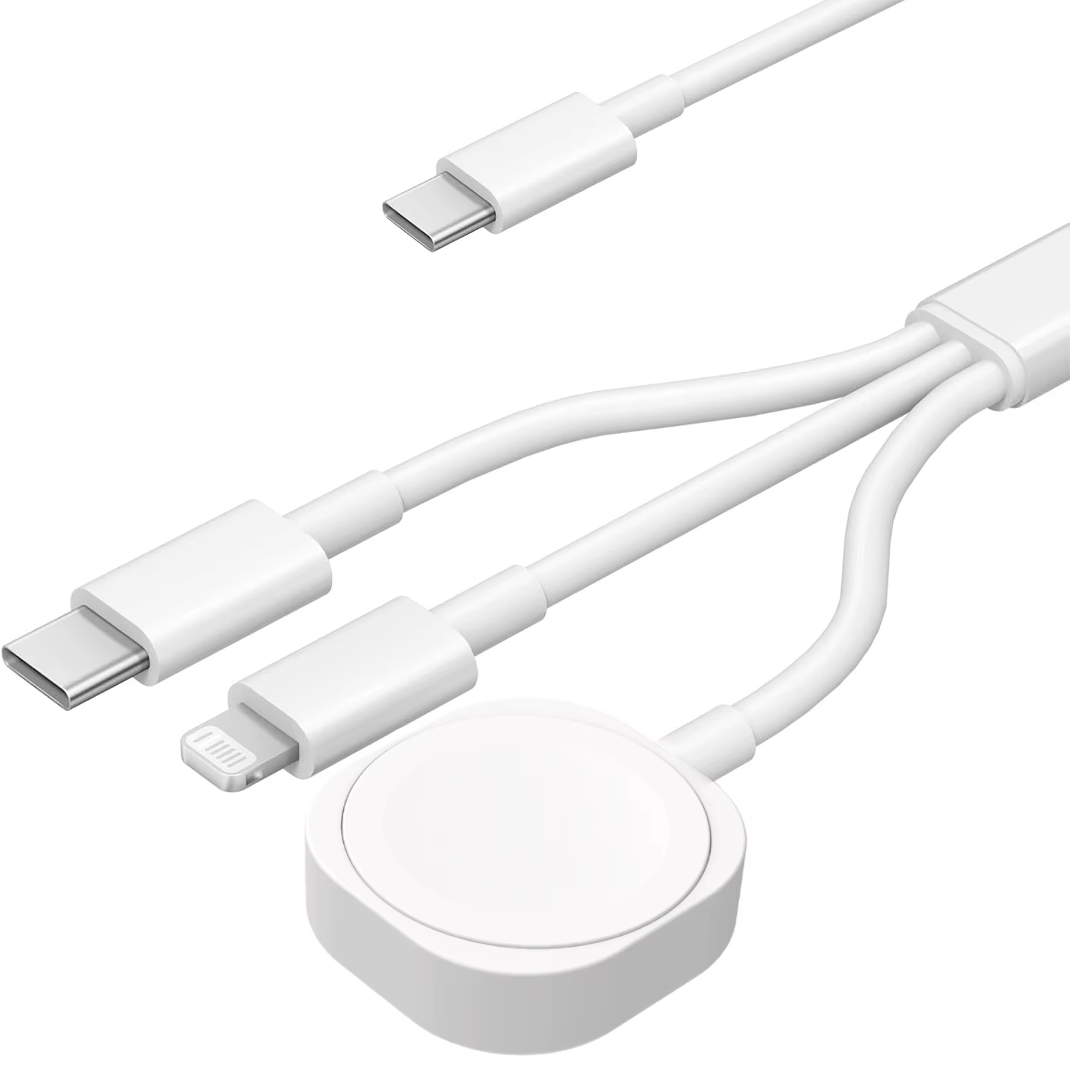 Microcase Type-C Girişli 3in1 Lightning Apple Watch serileri ve Type C Cihazlar için Şarj Kablosu - AL5176
